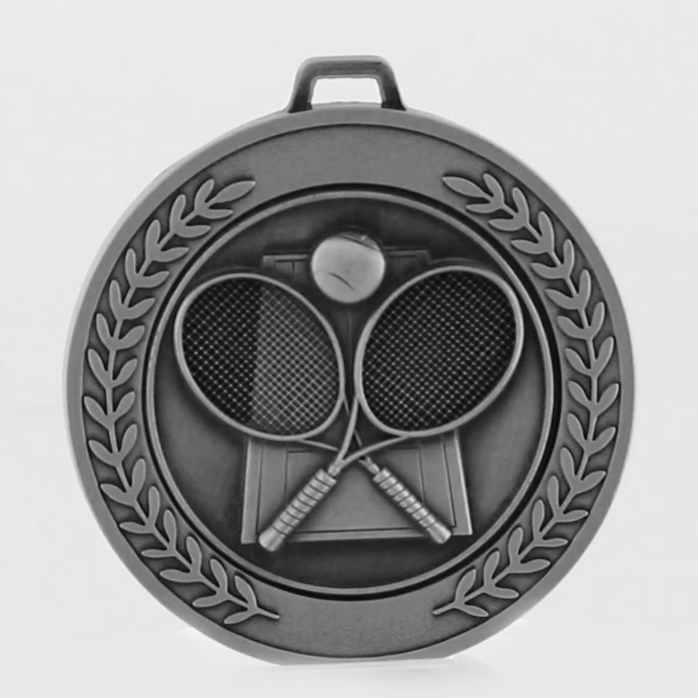 Heavyweight Tennis Medal 70mm Silver