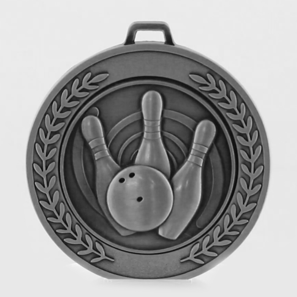 Heavyweight Tenpin Medal 70mm Silver