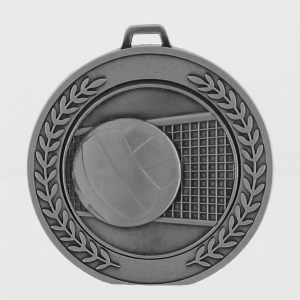 Heavyweight Volleyball Medal 70mm Silver