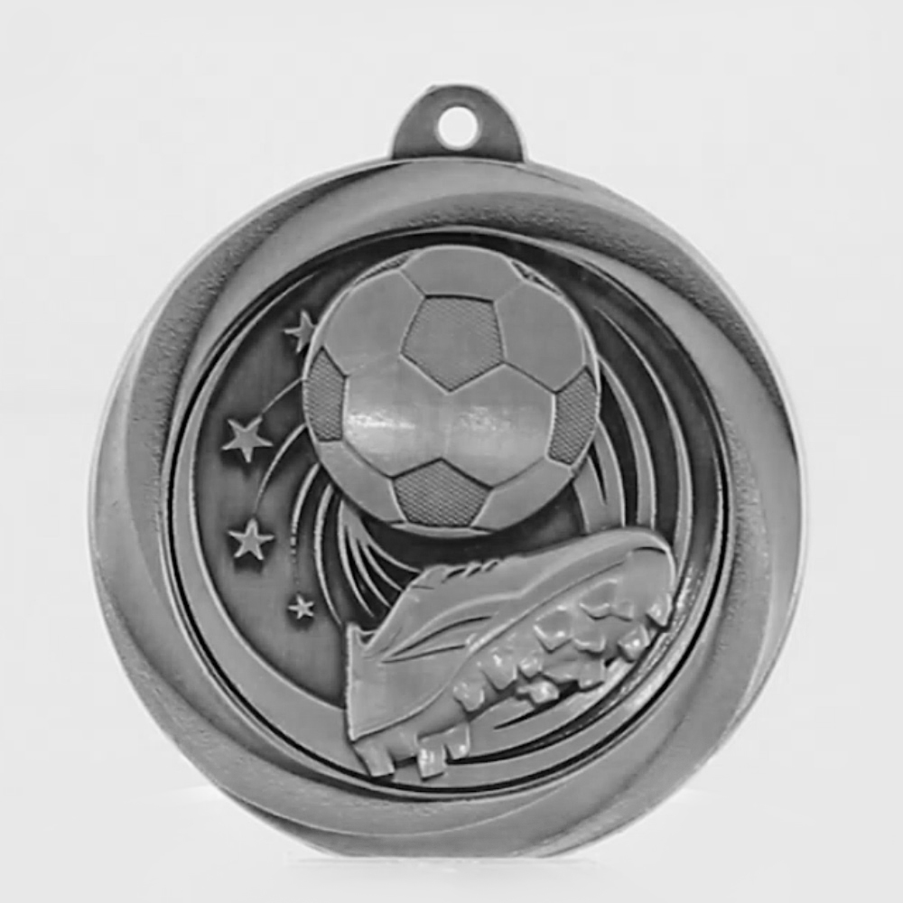 Econo Soccer Medal 50mm Silver
