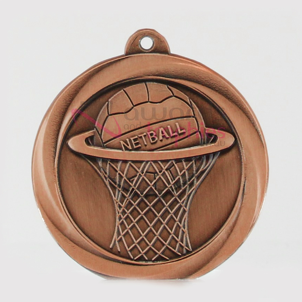 Econo Netball Medal 50mm Bronze