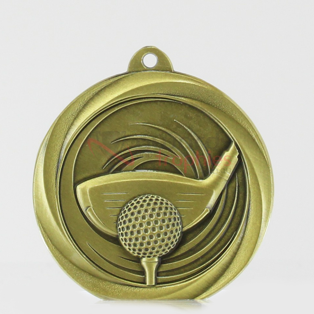 Econo Golf Medal 50mm Gold