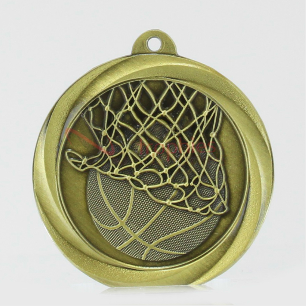 Econo Basketball Medal 50mm Gold