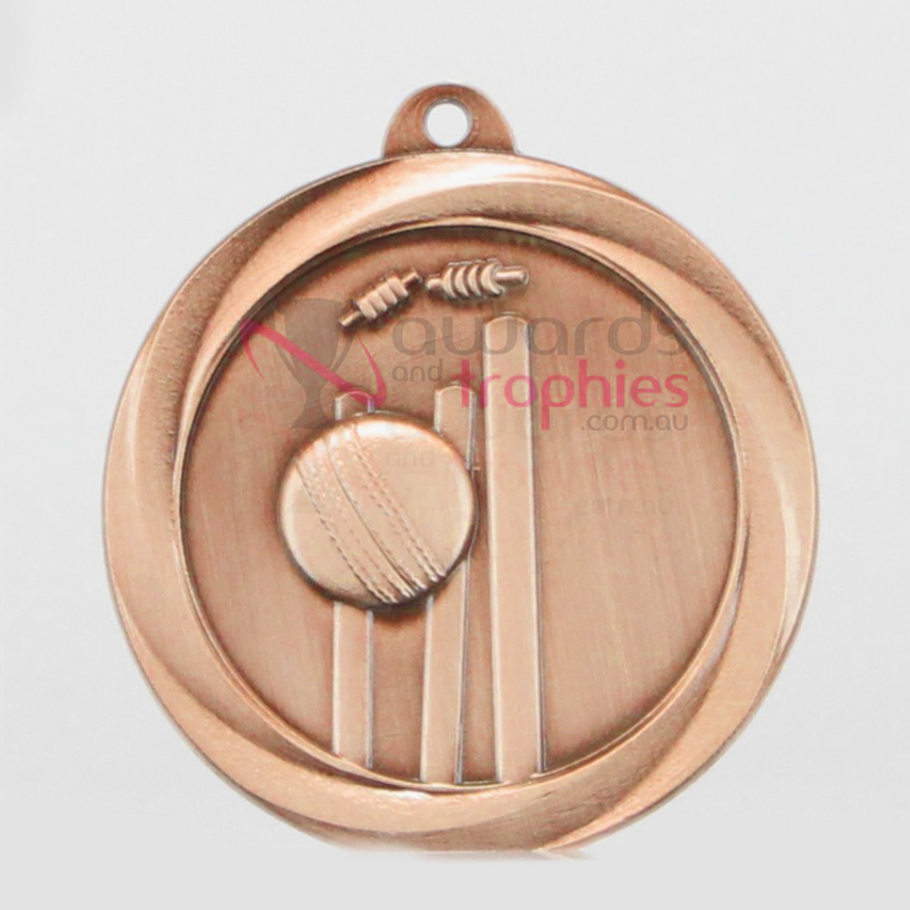 Econo Cricket Medal 50mm Bronze