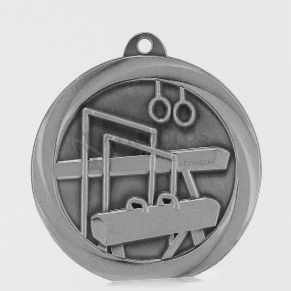 Econo Gymnastics Medal 50mm Silver