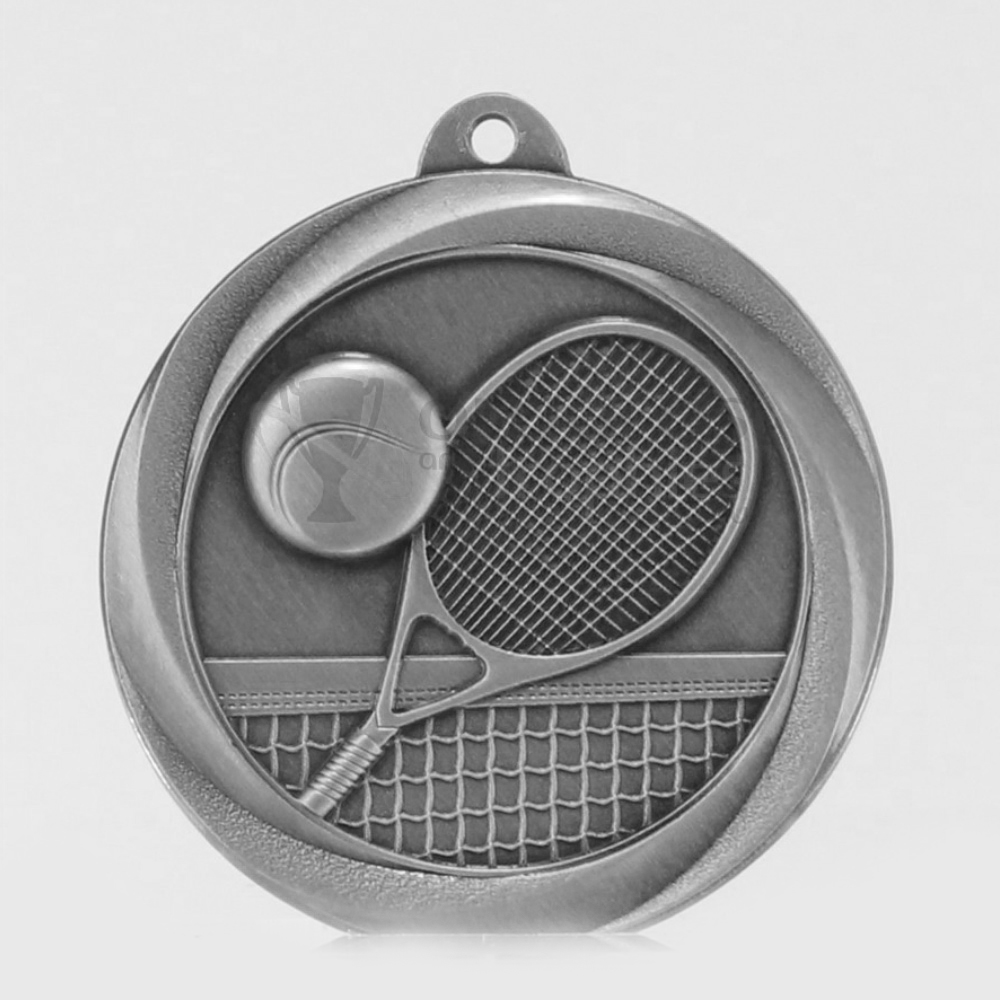 Econo Tennis Medal 50mm Silver