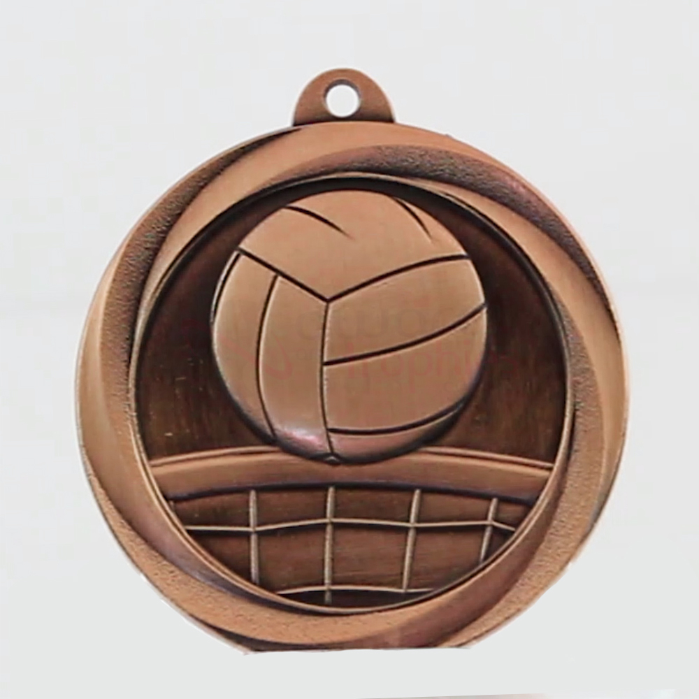 Econo Volleyball Medal 50mm Bronze