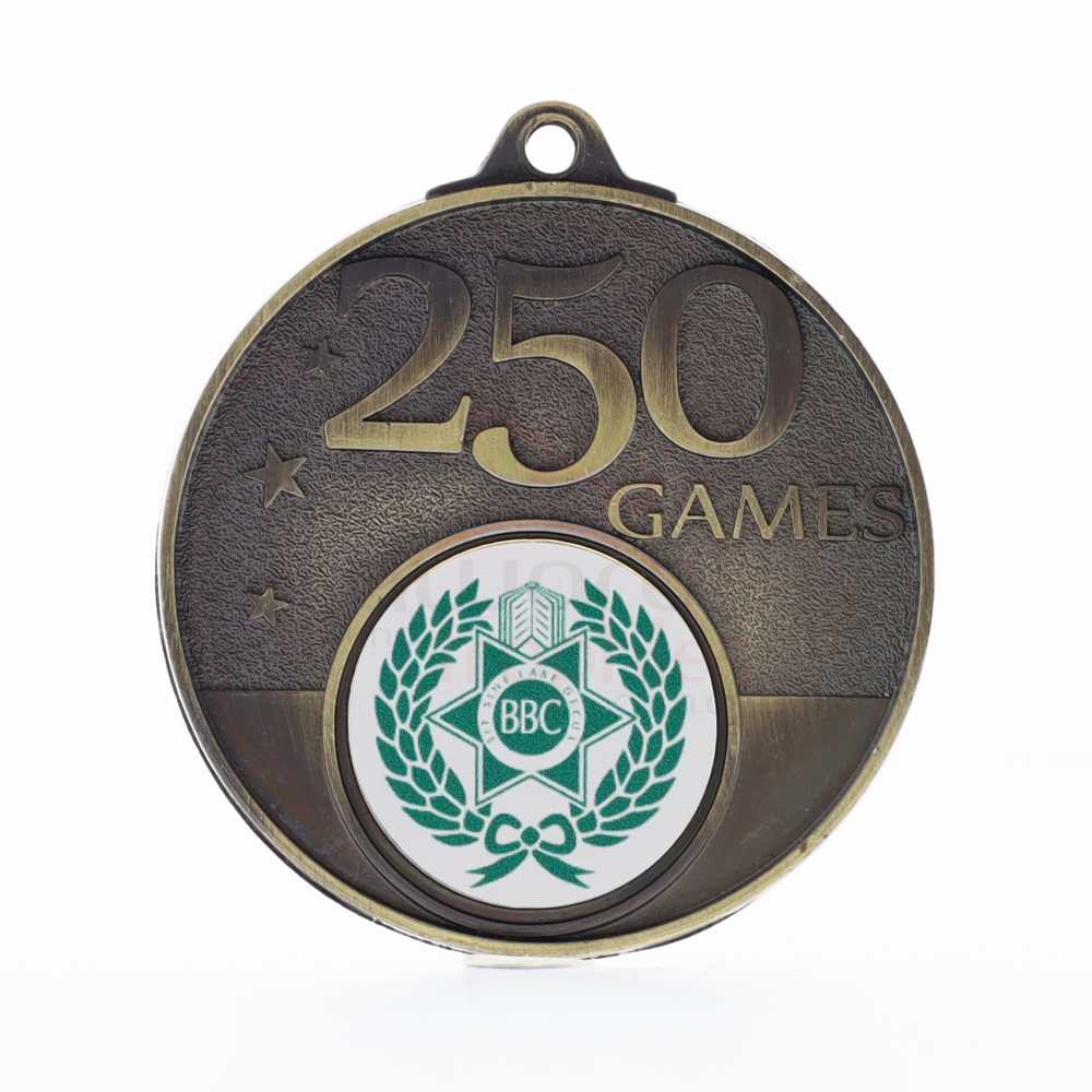 Personalised 250 Games Medal 50mm